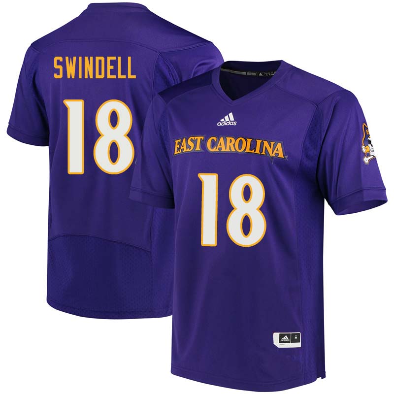 Men #18 Norman Swindell East Carolina Pirates College Football Jerseys Sale-Purple - Click Image to Close